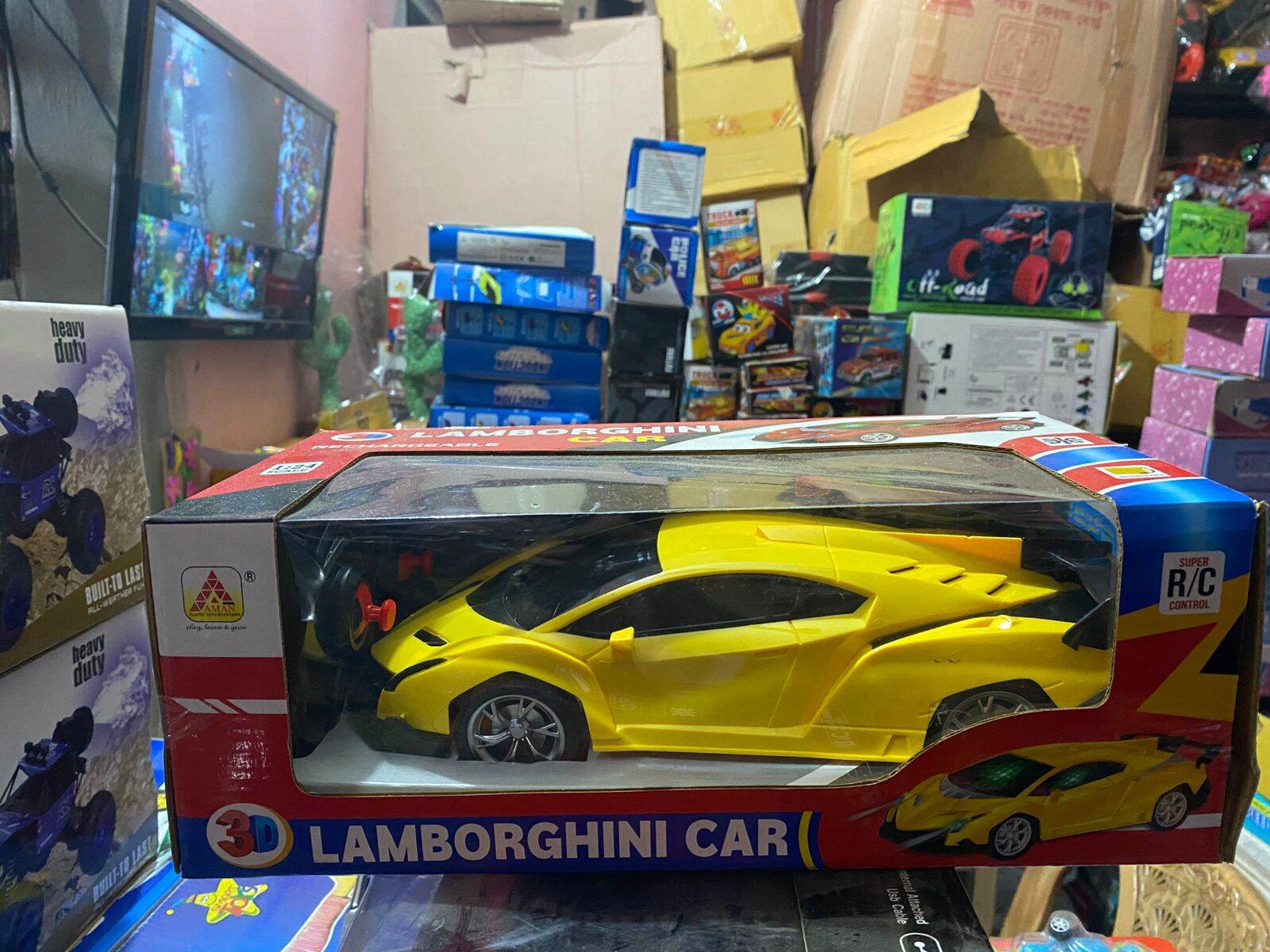 Picture of 3D Lamborghini Rechargeable Remote Control Toy Car-Multicolor