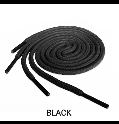 Picture of Round Black Shoelaces / Bootlaces-Black