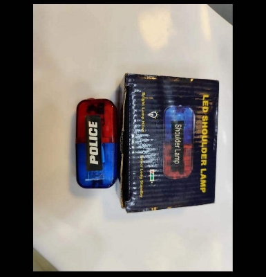 Picture of Red & Blue LED Security Shoulder Warning Light-Multicolor