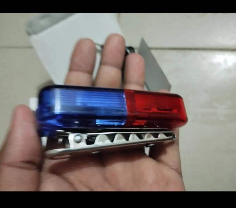 Picture of Red & Blue LED Security Shoulder Warning Light-Multicolor