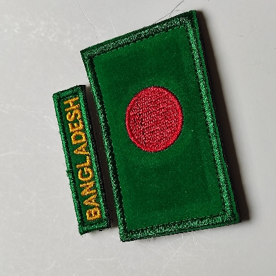 Picture of Bangladesh Flag Velcro Patch with 2.5-Inch Name Tag