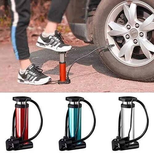 Picture of Portable Foot Pump with Dual-Purpose Nozzle for Bike & Car-Multicolor