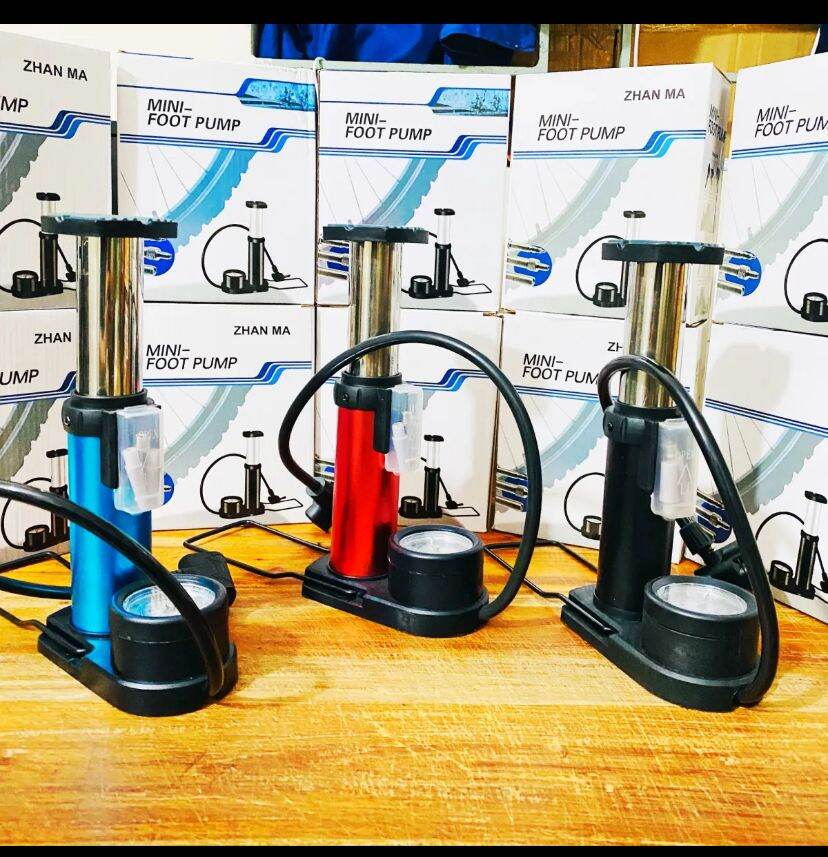 Picture of Portable Foot Pump with Dual-Purpose Nozzle for Bike & Car-Multicolor