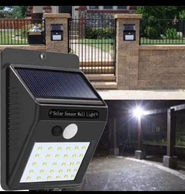 Picture of 30-LED Solar PIR Motion Sensor Security Light - 400LM-Black