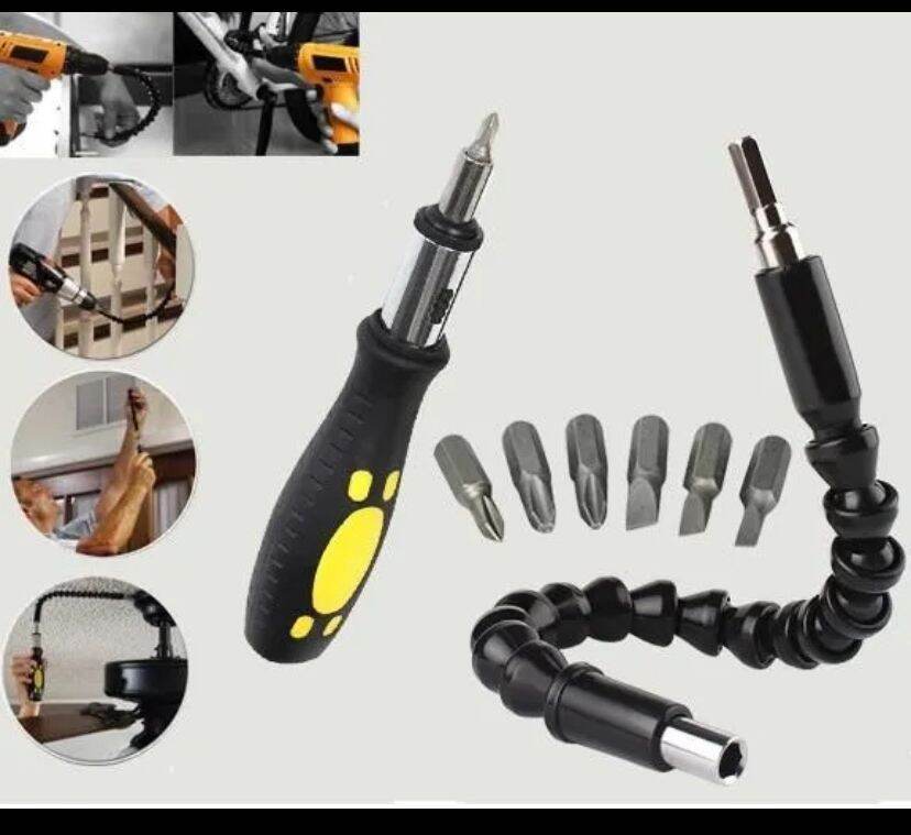 Picture of 30 cm Flexible Drill Shaft & Screwdriver Bit Extension-Black