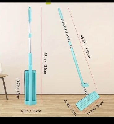 Picture of Self-Wringing Microfiber Floor Mop with 2 Pads-Multicolor