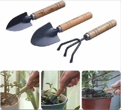 Picture of 3-Piece Mini Gardening Hand Tool Set-Multicolor