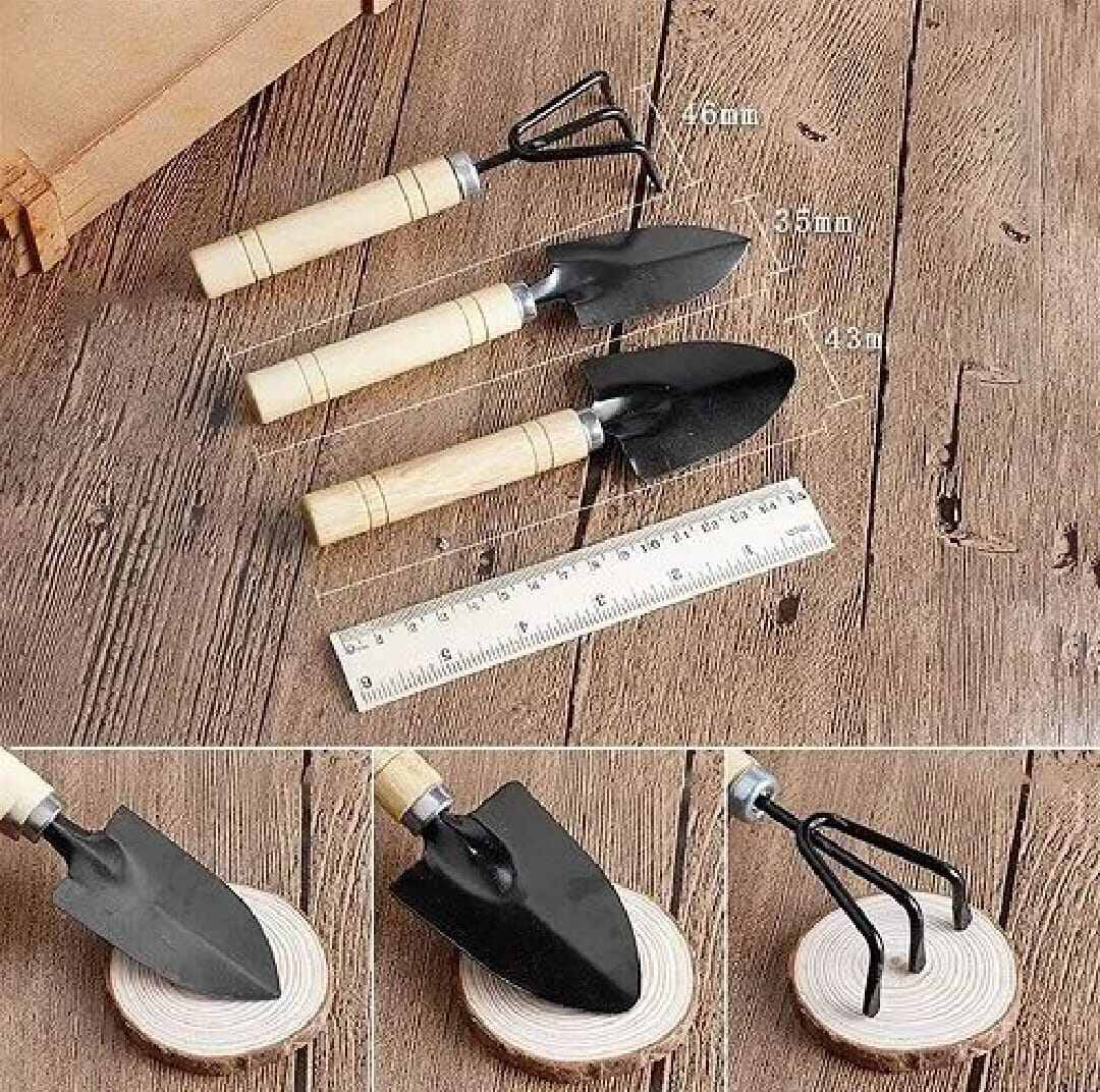 Picture of 3-Piece Mini Gardening Hand Tool Set-Multicolor