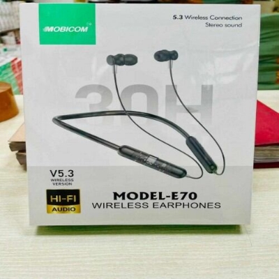 Picture of Mobicom E70 Voice Changer Bluetooth Neckband - 30H Playtime-Black