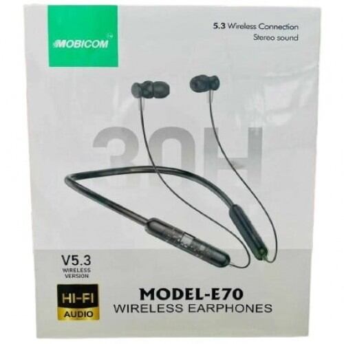 Picture of Mobicom E70 Voice Changer Bluetooth Neckband - 30H Playtime-Black