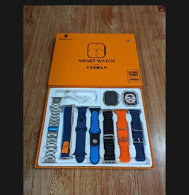 Picture of Fendior S100 Ultra 9 Smartwatch with 7 Straps & Protective Case-Multicolor