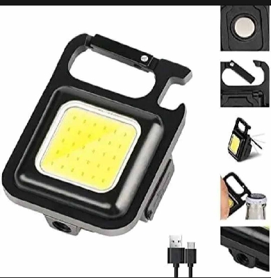 Picture of Rechargeable Multifunction Mini LED Keychain Light-Black