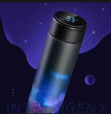Picture of 500ml Stainless Steel Vacuum Flask with LED Temperature Display-Black