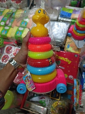 Picture of Colorful Ring Stacking Pyramid Toy for Kids-Multicolor