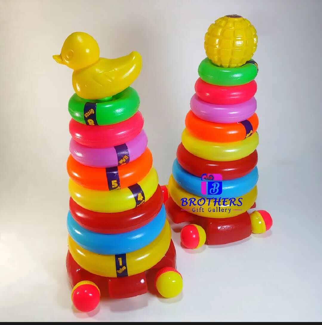 Picture of Colorful Ring Stacking Pyramid Toy for Kids-Multicolor