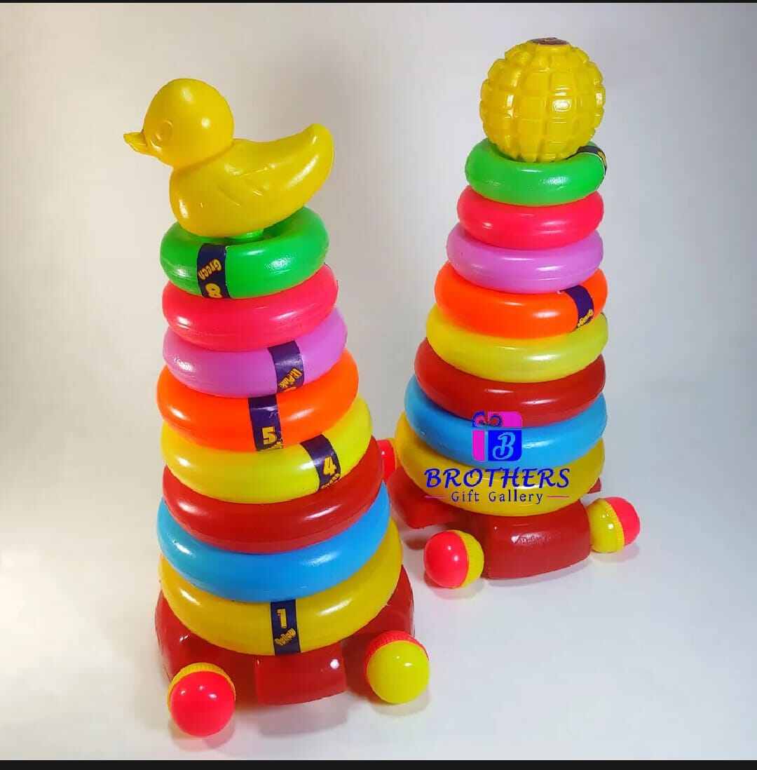 Picture of Colorful Ring Stacking Pyramid Toy for Kids-Multicolor