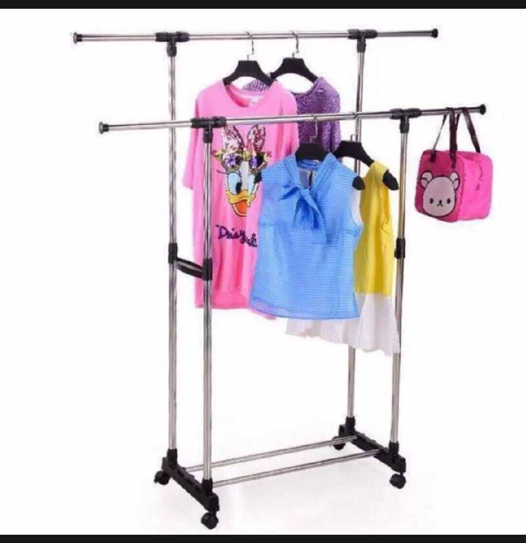 Picture of Anva Aventure Double-Pole Telescopic Clothes Hanger - Silver