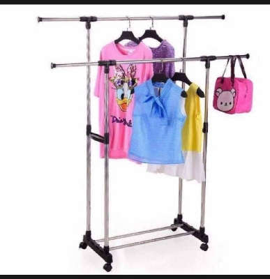 Picture of Anva Aventure Double-Pole Telescopic Clothes Hanger - Silver