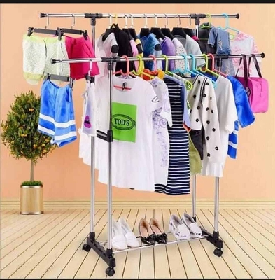Picture of Anva Aventure Double-Pole Telescopic Clothes Hanger - Silver