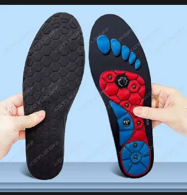 Picture of Magnetic Gel Acupressure Insoles - 1 Pair-Multicolor