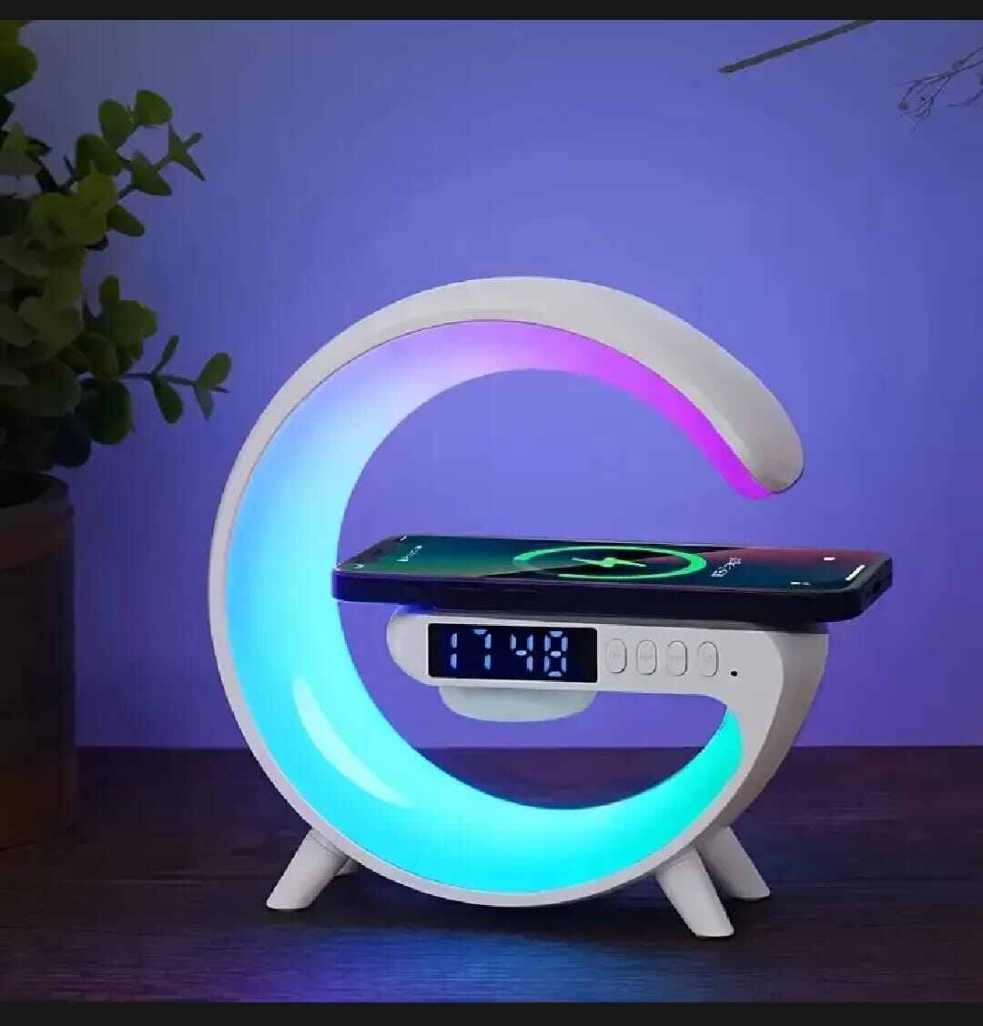 Picture of G3 Smart Light with Alarm Clock, Bluetooth Speaker & Wireless Charging-White