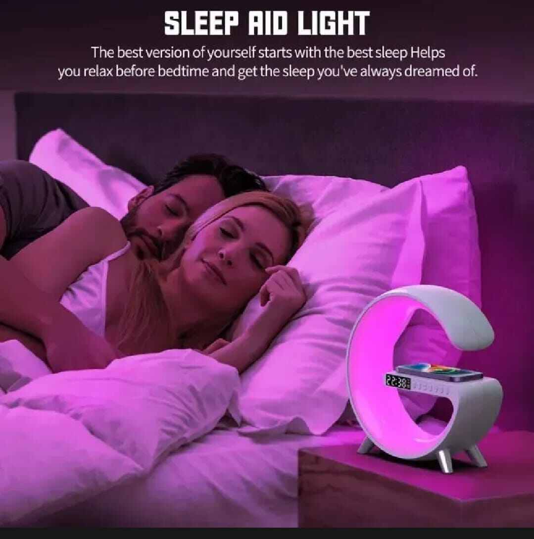Picture of G3 Smart Light with Alarm Clock, Bluetooth Speaker & Wireless Charging-White