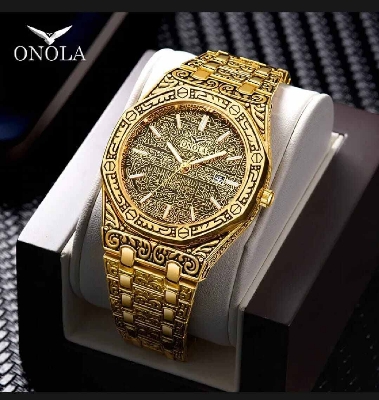 Picture of ONOLA Men's Gold Quartz Wrist Watch-Gold