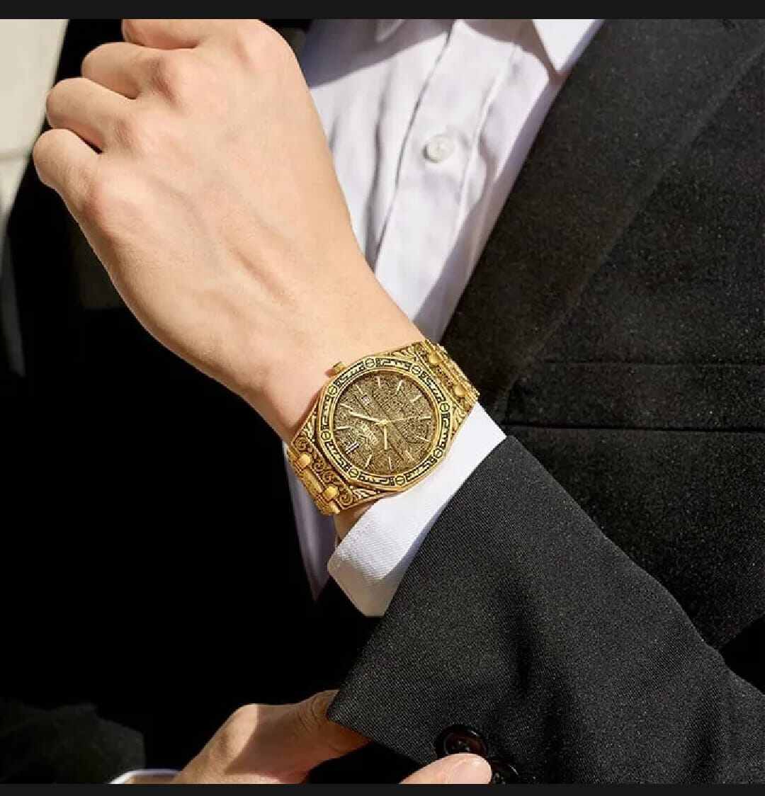 Picture of ONOLA Men's Gold Quartz Wrist Watch-Gold
