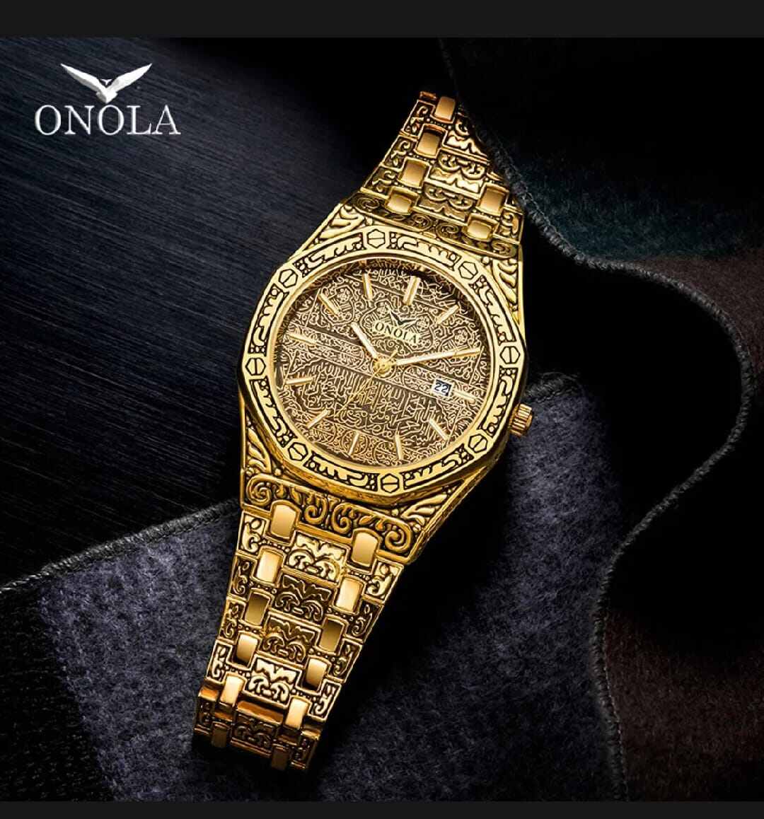 Picture of ONOLA Men's Gold Quartz Wrist Watch-Gold