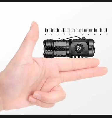 Picture of Type-C Rechargeable Mini Tactical 3-LED Flashlight-Black