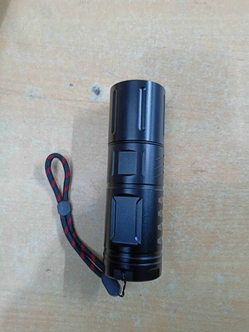 Picture of Rechargeable Emergency LED Torch with Power Bank-Black