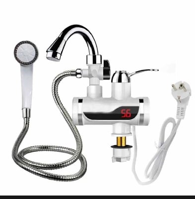 Picture of Electric Instant Hot Water Tap with Shower Head-White