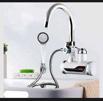 Picture of Electric Instant Hot Water Tap with Shower Head-White