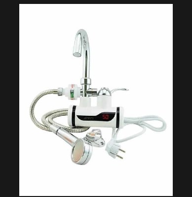 Picture of Electric Instant Hot Water Tap with Shower Head-White