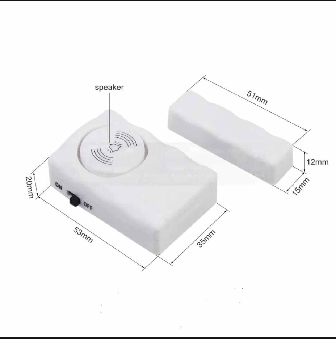 Picture of Wireless Door & Window Magnetic Entry Alarm-White
