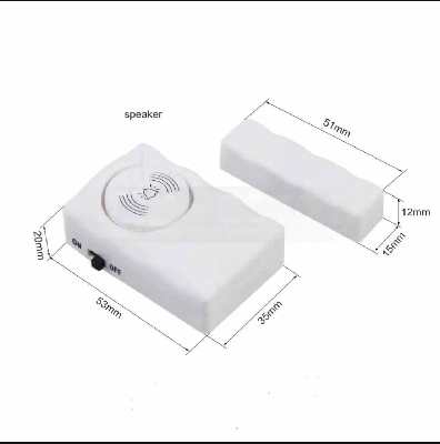 Picture of Wireless Door & Window Magnetic Entry Alarm-White