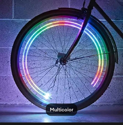 Picture of Bicycle Wheel Reflector Flash Lights - 2 Pack-Multicolor