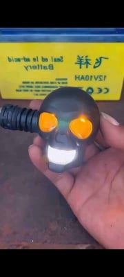 Picture of Motorcycle Skull Head LED Turn Signal Lights - 1 Pair