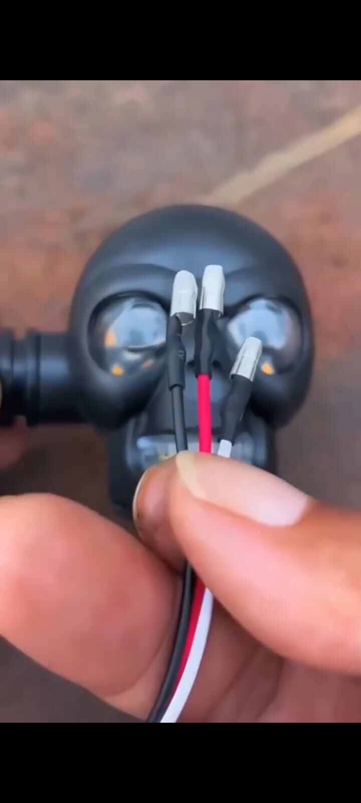 Picture of Motorcycle Skull Head LED Turn Signal Lights - 1 Pair