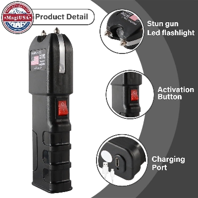 Picture of Rechargeable Self-Defense Shock Device - 980000V-Black