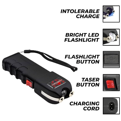 Picture of Rechargeable Self-Defense Shock Device - 980000V-Black
