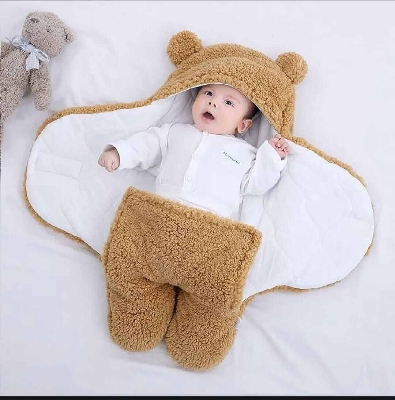 Picture of 100% Cotton Soft Newborn Baby Wrap Blanket - 0-6 Months-Multicolor