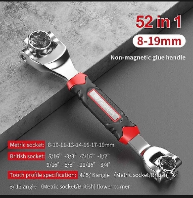 Picture of 8-in-1 Universal Socket Wrench-Multicolor