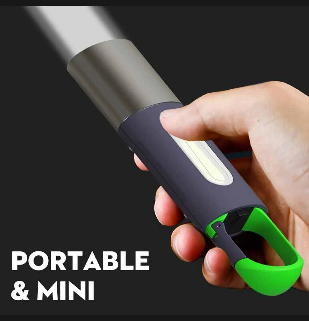 Picture of Outtobe USB Rechargeable Multifunction Keychain Flashlight-Grey