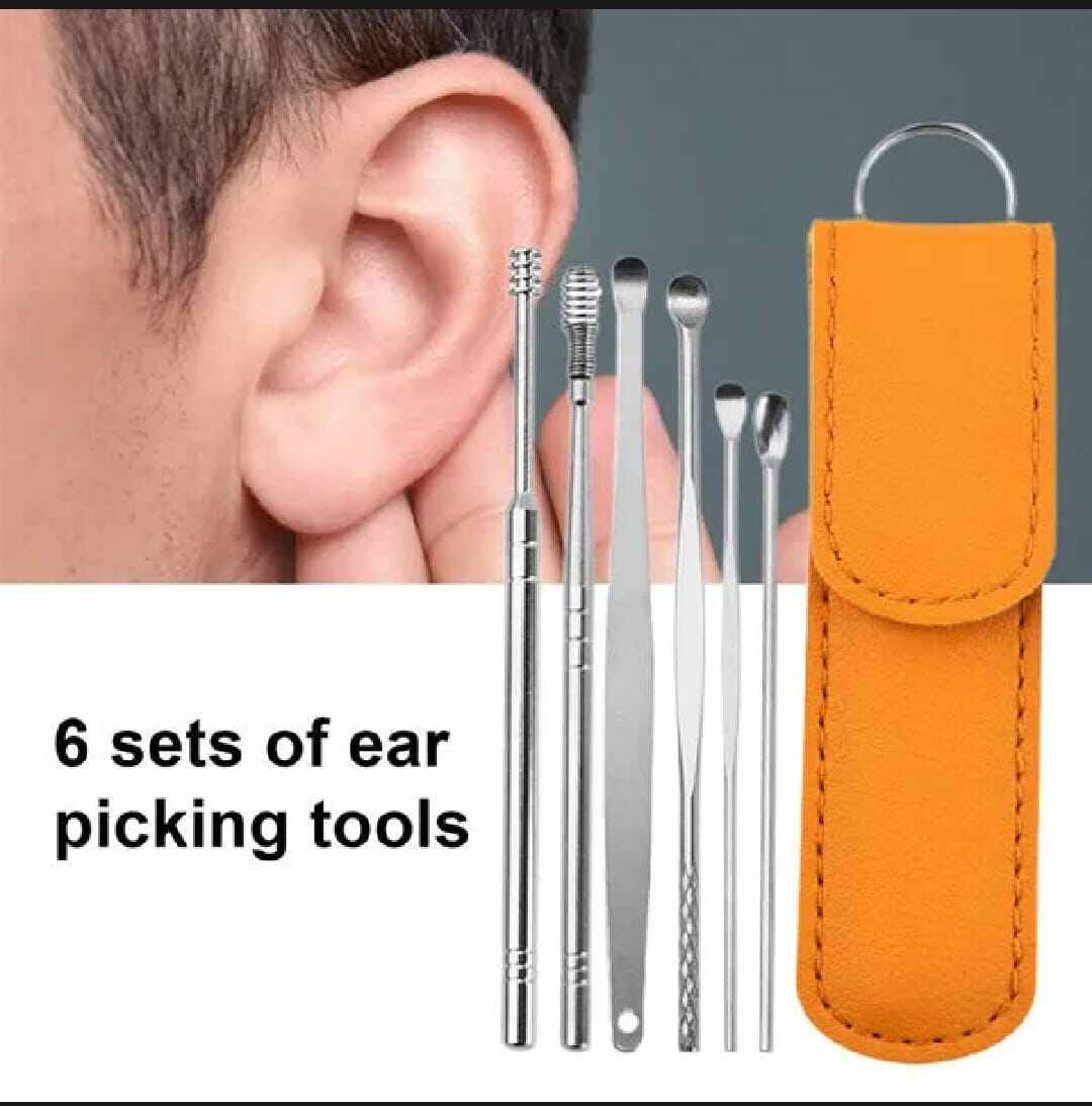 Picture of 6-Piece Stainless Steel Ear Pick Cleaner Set with Case