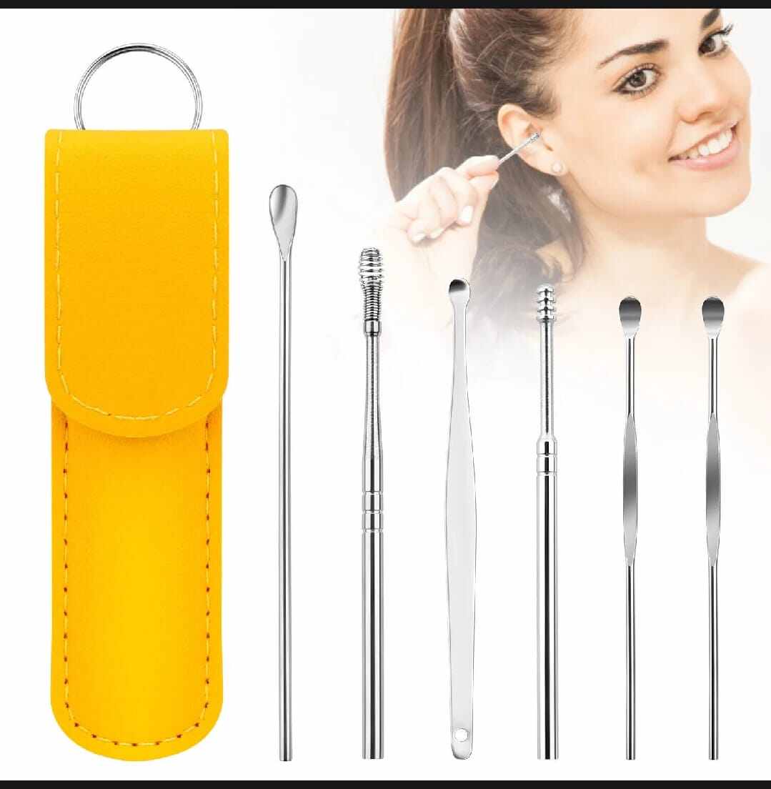 Picture of 6-Piece Stainless Steel Ear Pick Cleaner Set with Case