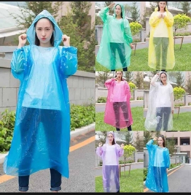 Picture of Waterproof PVC Pocket Raincoat for Men & Women - Multicolor