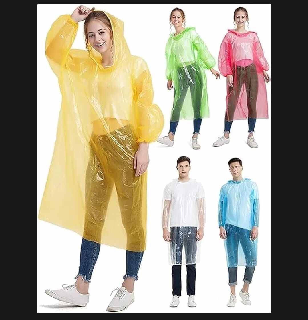 Picture of Waterproof PVC Pocket Raincoat for Men & Women - Multicolor