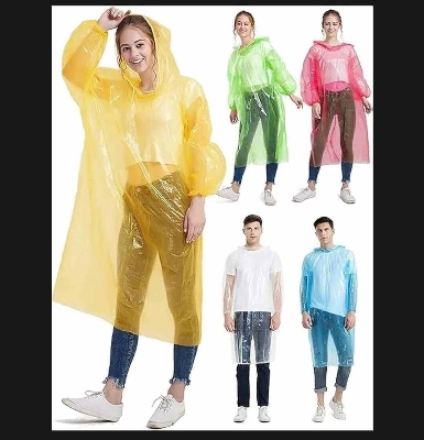 Picture of Waterproof PVC Pocket Raincoat for Men & Women - Multicolor