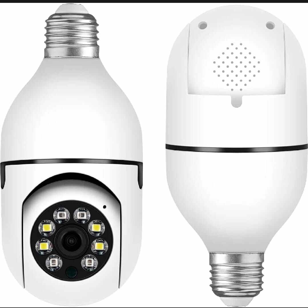 Picture of V380 Pro Q16 2MP 1080P E27 PTZ WiFi Bulb Security Camera-White 